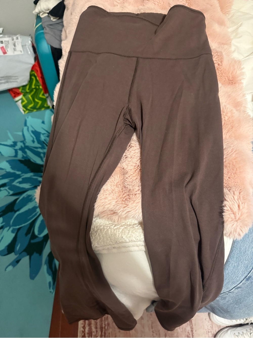 High-Waist Brown Women’s Leggings